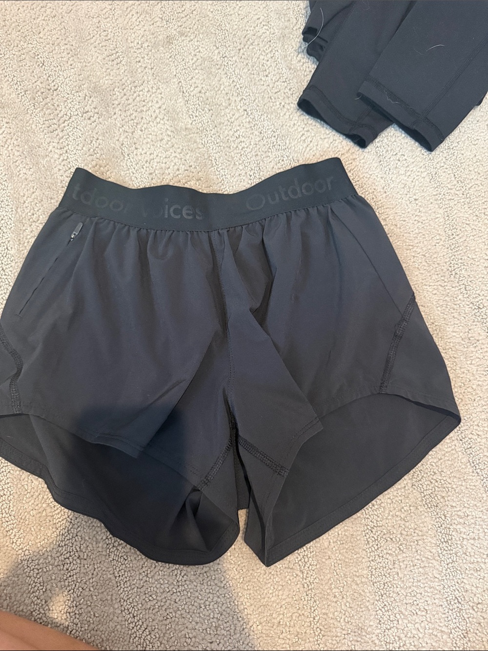 Outdoor Voices women’s Black Athletic Running Shorts - no lining